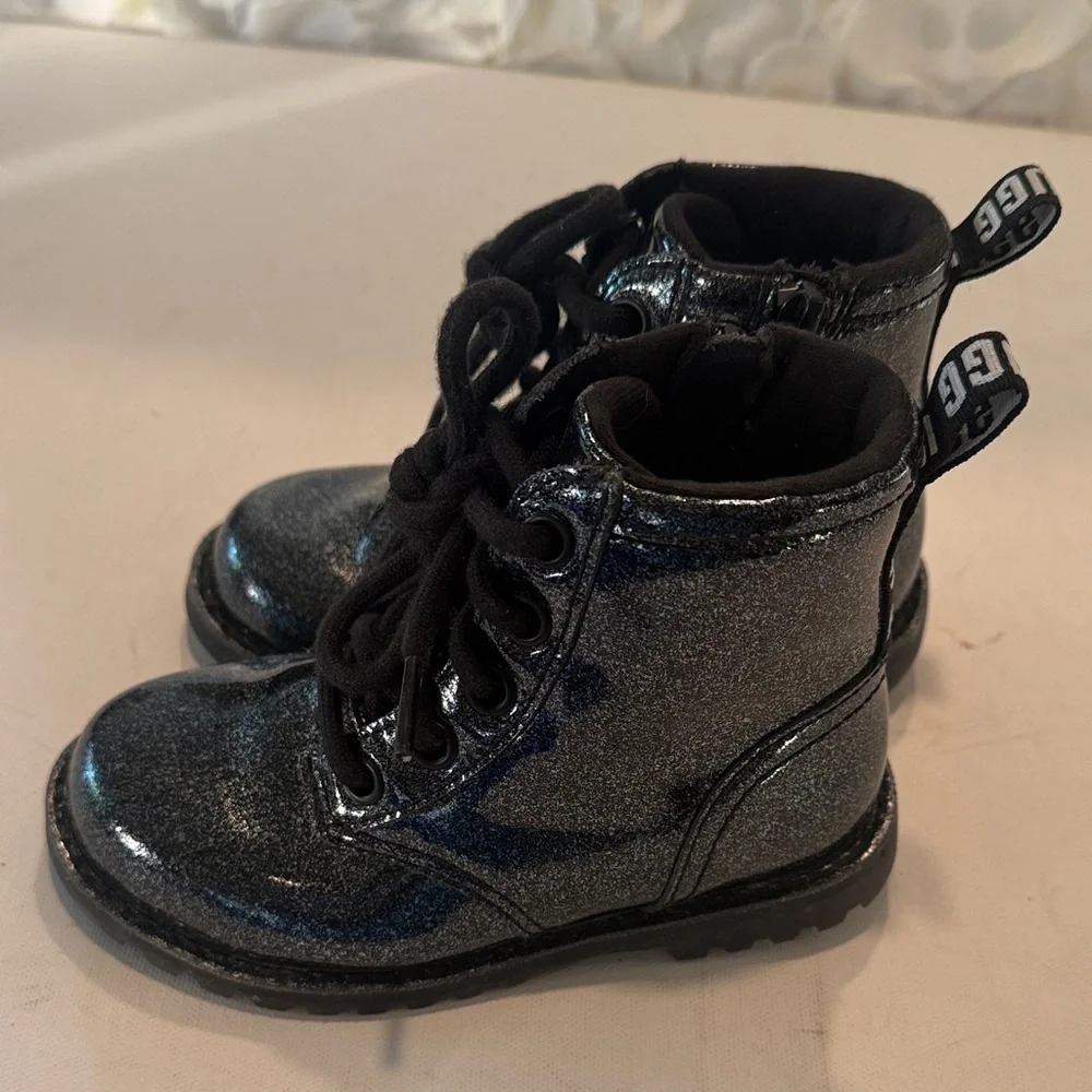 UGG Kids Shiny Black Boots